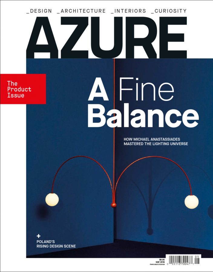 Azure 2018. Cover story on lighting designer Michael Anastassiades. Photo courtesy of Michael Anastassiades